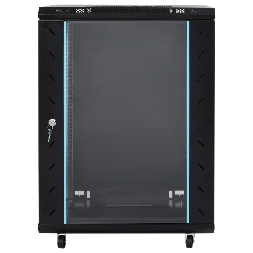Armadietto di Rete 15U con Ruote Girevole 19" IP20 53x40x80 cm