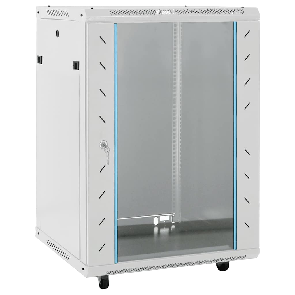 Armadietto di Rete 15U con Ruote Girevole 19" IP20 60x45x86 cm