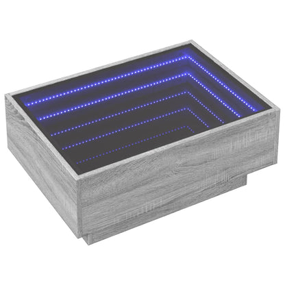 Tavolino Salotto con LED Grigio Sonoma 70x50x30 cm Multistrato