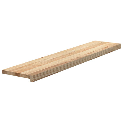 Gradini 4 pz 120x30x2 cm in Rovere Massello Non Trattato