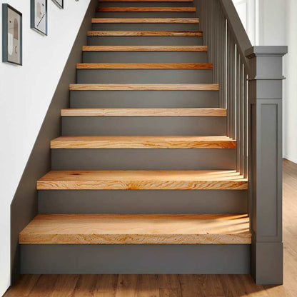 Gradini 16 pz Marrone Chiaro 90x30x2 cm Legno Massello Rovere