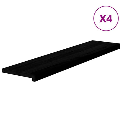 Gradini 4 pz Marrone Scuro 110x25x2 cm Legno Massello Rovere