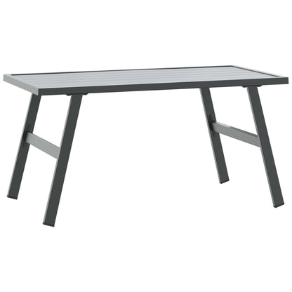 Set Panche Giardino Cuscini 3pz Nere Acciaio Verniciato Polvere
