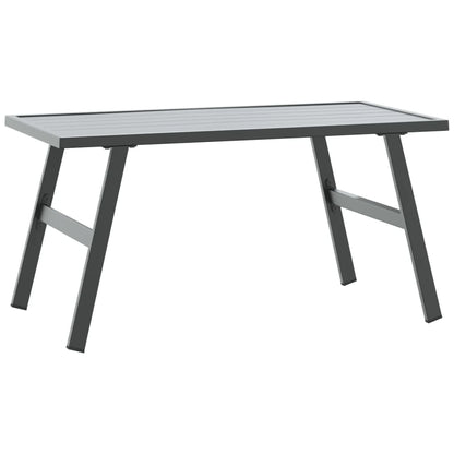 Set Panche Giardino Cuscini 3pz Nere Acciaio Verniciato Polvere