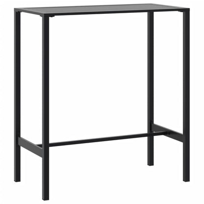 Set Bar da Giardino 5pz Nero in Acciaio Verniciato a Polvere
