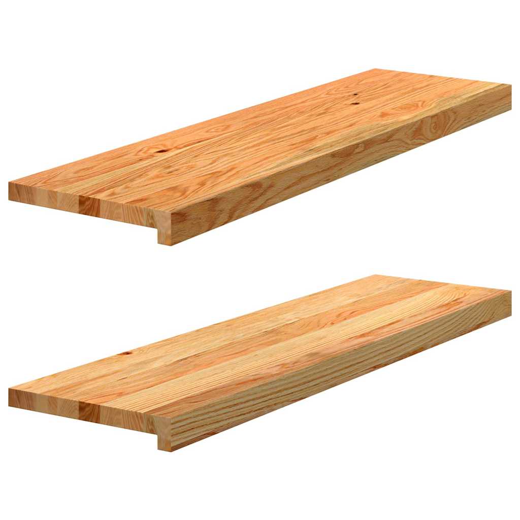 Gradini 2 pz Marrone Chiaro 90x25x2 cm Legno Massello Rovere