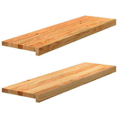 Gradini 2 pz Marrone Chiaro 90x25x2 cm Legno Massello Rovere