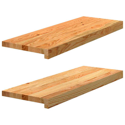 Gradini 2 pz Marrone Chiaro 70x30x2 cm Legno Massello Rovere