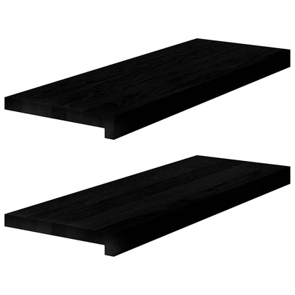 Gradini 2 pz Marrone Scuro 70x30x2 cm Legno Massello Rovere