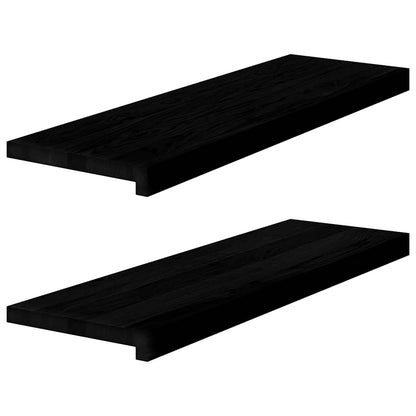 Gradini 2 pz Marrone Scuro 80x30x2 cm Legno Massello Rovere