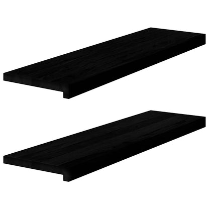 Gradini 2 pz Marrone Scuro 90x30x2 cm Legno Massello Rovere