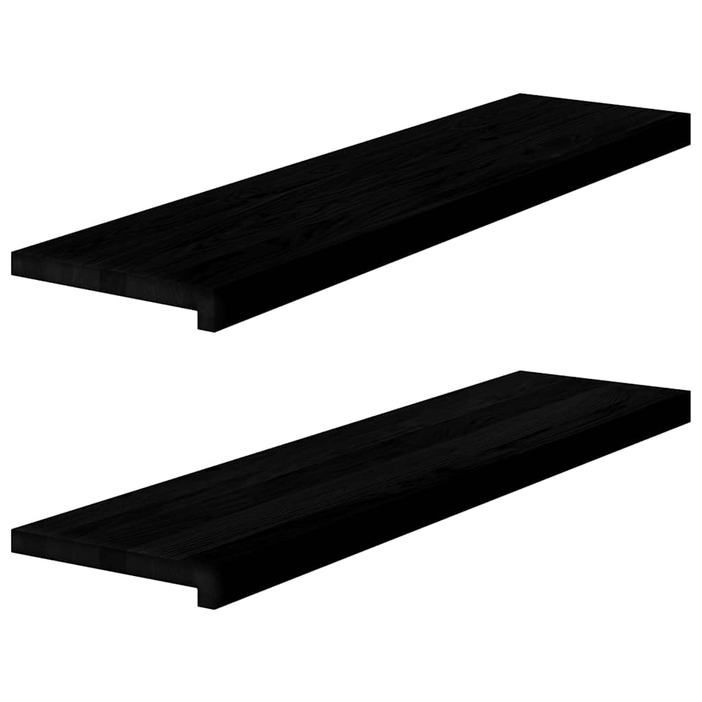 Gradini 2 pz Marrone Scuro 100x30x2 cm Legno Massello Rovere
