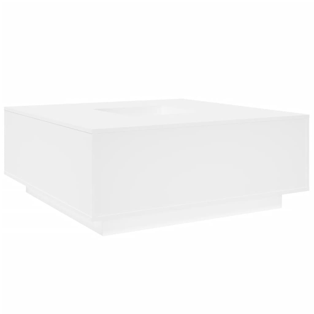 Tavolino da Salotto Bianco 100x100x40 cm in Legno Multistrato