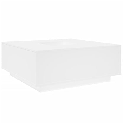 Tavolino da Salotto Bianco 100x100x40 cm in Legno Multistrato