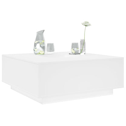 Tavolino da Salotto Bianco 100x100x40 cm in Legno Multistrato