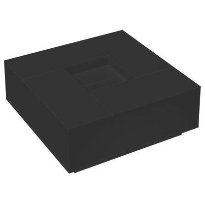 Tavolino da Salotto Nero 100x100x40 cm in Legno Multistrato