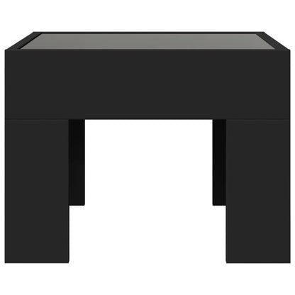 Comodino con LED Infinity Nero 40x40x30 cm