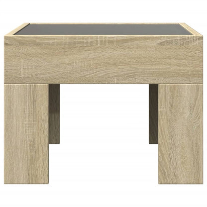 Comodino con LED Infinity Rovere Sonoma 40x40x30 cm
