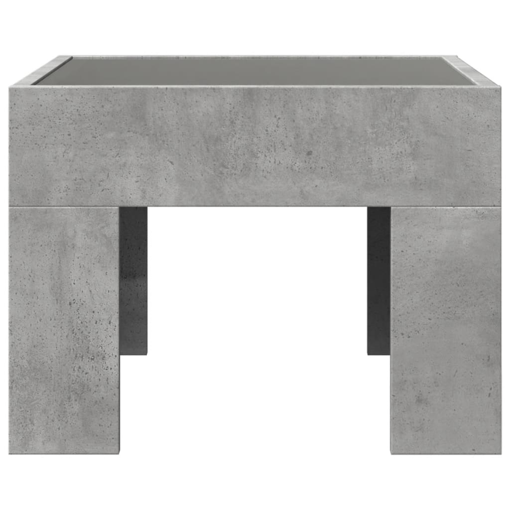 Comodino con LED Infinity Grigio Cemento 40x40x30 cm