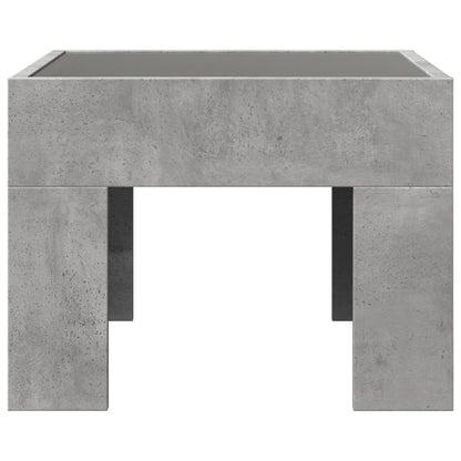 Comodino con LED Infinity Grigio Cemento 40x40x30 cm
