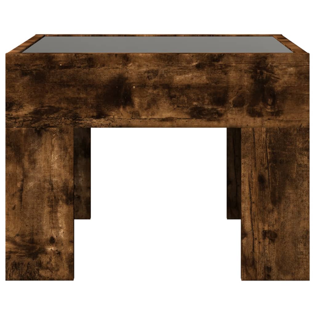 Comodino con LED Infinity Rovere Fumo 40x40x30 cm