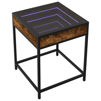 Comodino con LED Infinity Rovere Fumo 40x40x51 cm