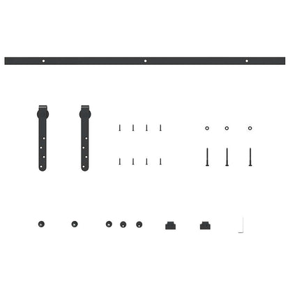 Kit Anta Scorrevole per Armadio 91 cm in Acciaio al Carbonio
