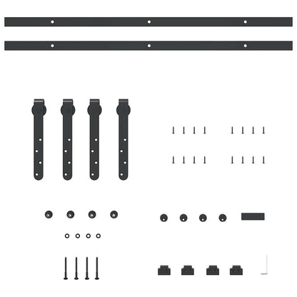 Kit Anta Scorrevole per Armadio 152 cm in Acciaio al Carbonio