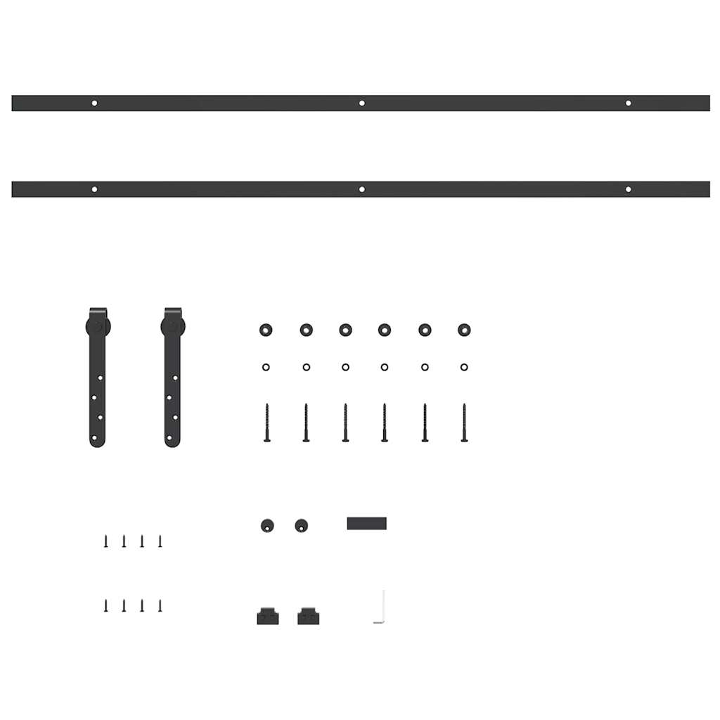 Kit Anta Scorrevole Armadio in Acciaio al Carbonio 113 cm
