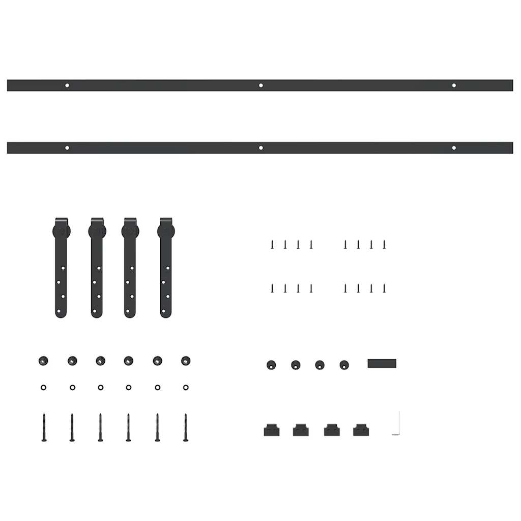 Kit Anta Scorrevole Armadio in Acciaio al Carbonio 113 cm