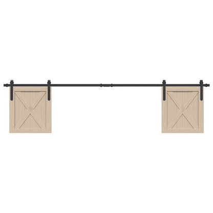 Kit Anta Scorrevole Armadio in Acciaio al Carbonio 113 cm