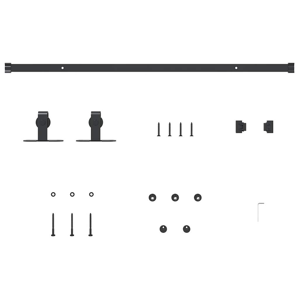 Kit Anta Scorrevole per Armadio 91 cm in Acciaio al Carbonio