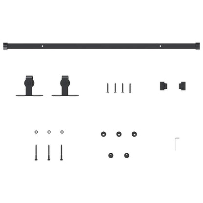 Kit Anta Scorrevole per Armadio 91 cm in Acciaio al Carbonio
