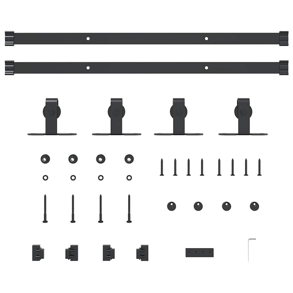 Kit Anta Scorrevole per Armadio 122 cm in Acciaio al Carbonio