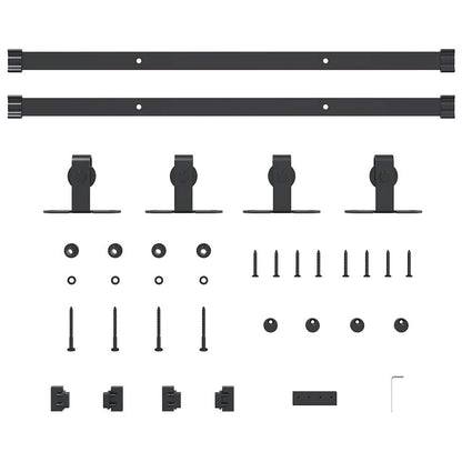 Kit Anta Scorrevole per Armadio 122 cm in Acciaio al Carbonio