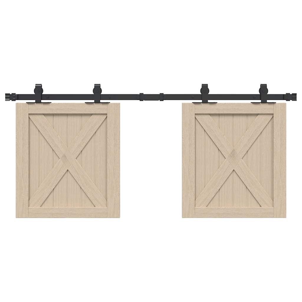 Kit Anta Scorrevole per Armadio 122 cm in Acciaio al Carbonio