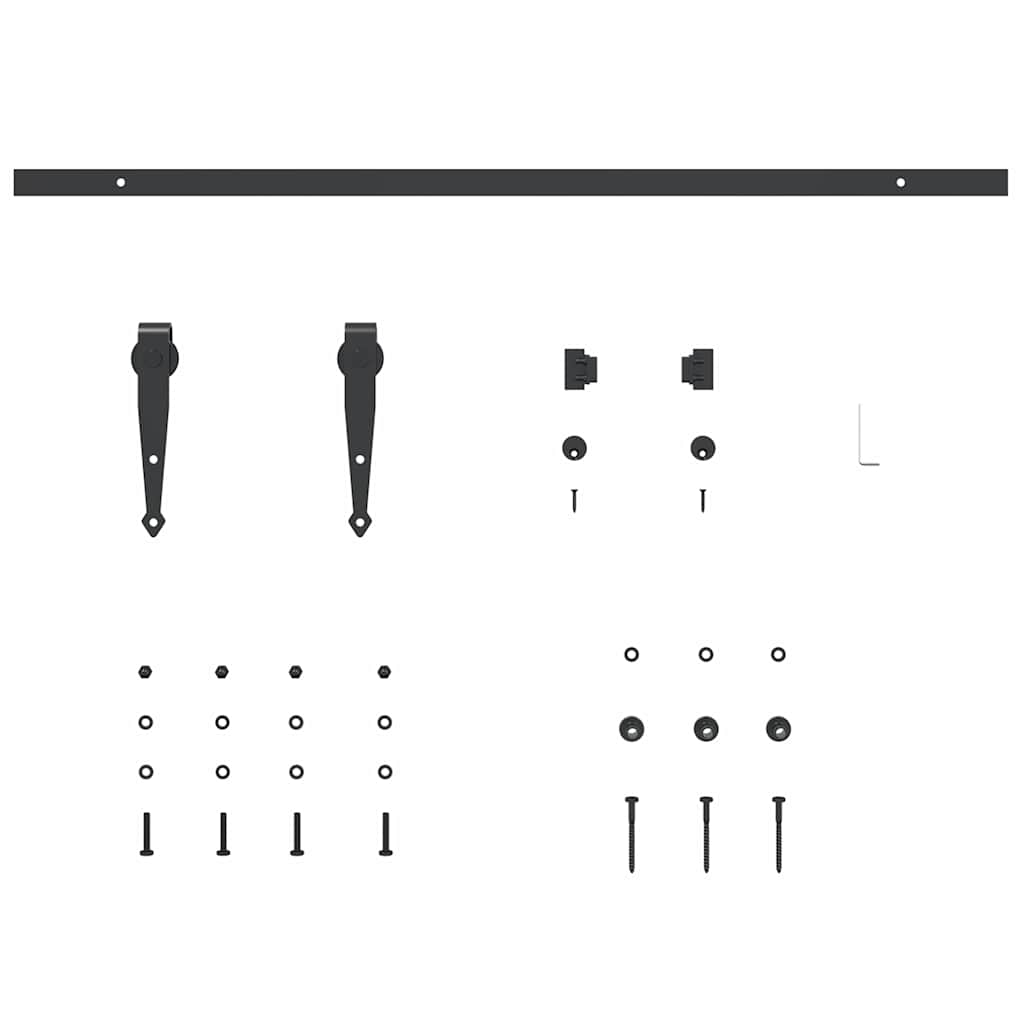 Kit Anta Scorrevole per Armadio 91 cm in Acciaio al Carbonio