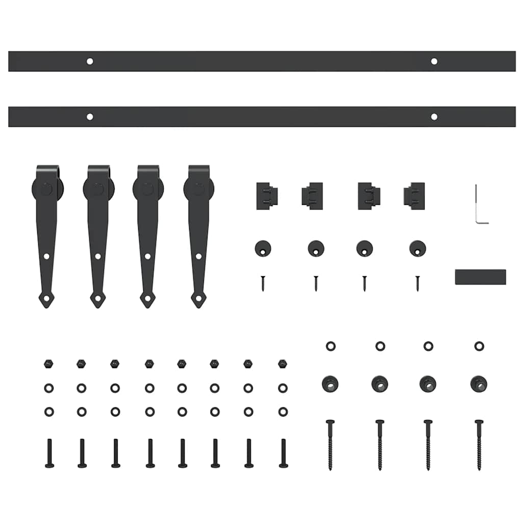 Kit Anta Scorrevole per Armadio 122 cm in Acciaio al Carbonio