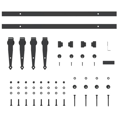 Kit Anta Scorrevole per Armadio 122 cm in Acciaio al Carbonio