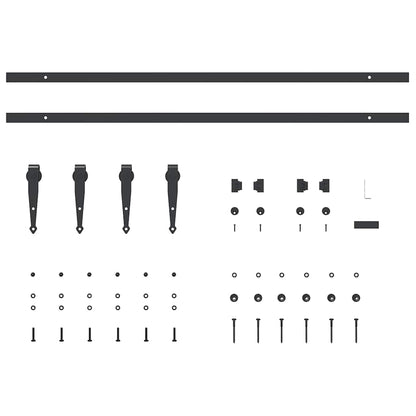 Kit Anta Scorrevole per Armadio 200 cm in Acciaio al Carbonio