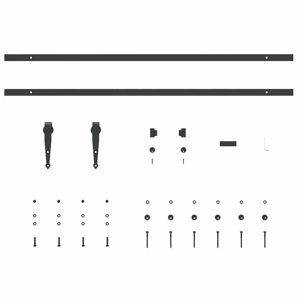 Kit Anta Scorrevole Armadio in Acciaio al Carbonio 113 cm