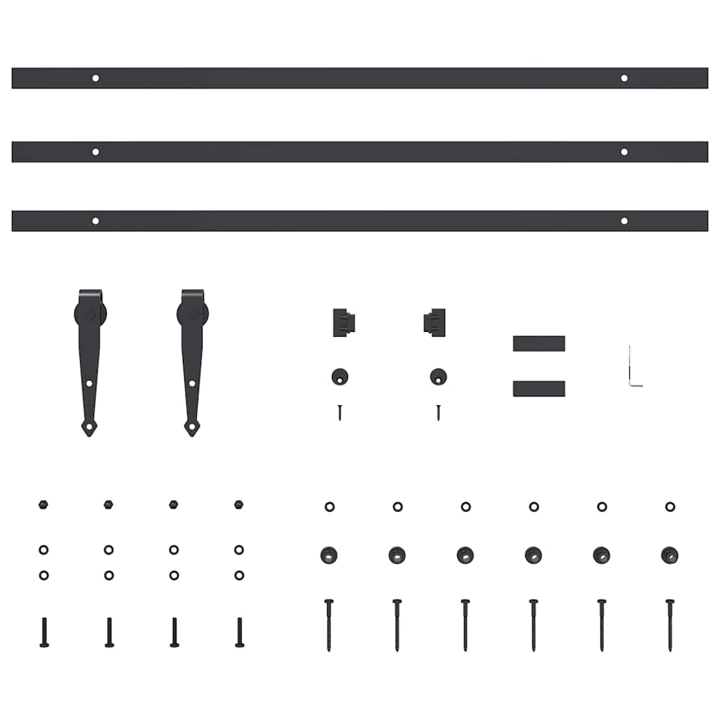 Kit Anta Scorrevole Armadio in Acciaio al Carbonio 244 cm