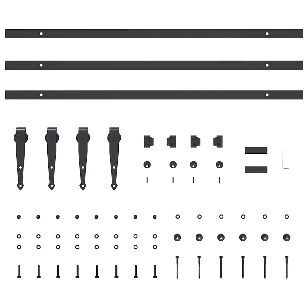 Kit Anta Scorrevole Armadio in Acciaio al Carbonio 244 cm