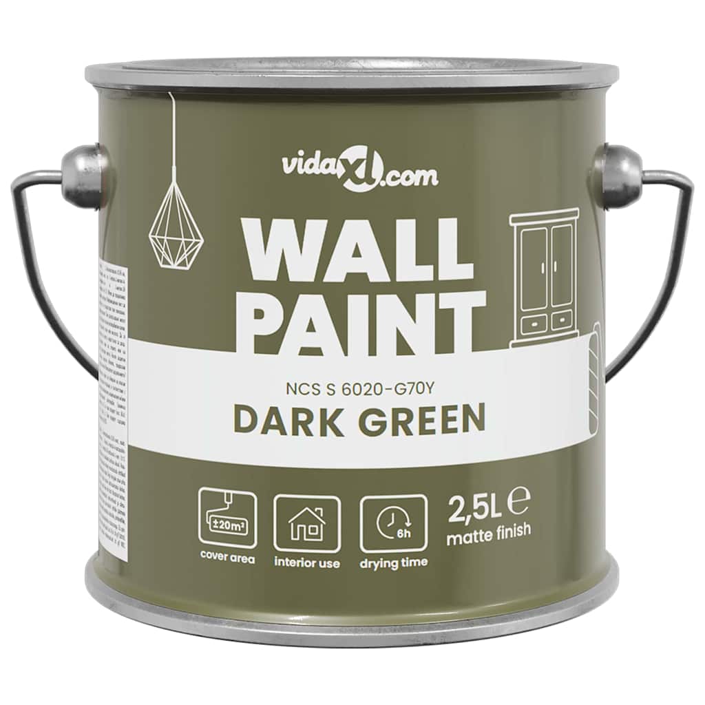 Pittura murale Verde 2,5 L Stampa da parete