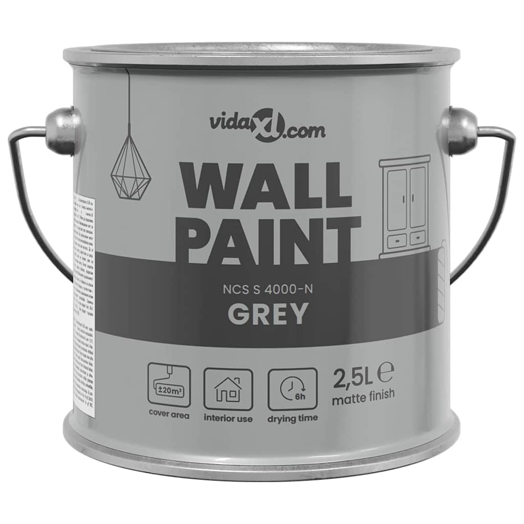 Pittura murale Grigio 2,5 L Stampa da parete