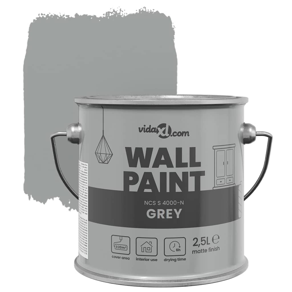 Pittura murale Grigio 2,5 L Stampa da parete