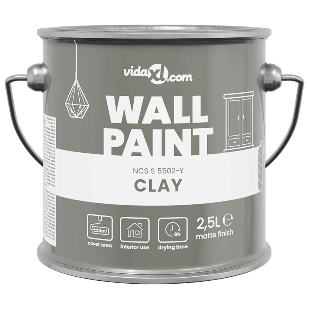 Pittura murale Grigio 2,5 L Stampa da parete