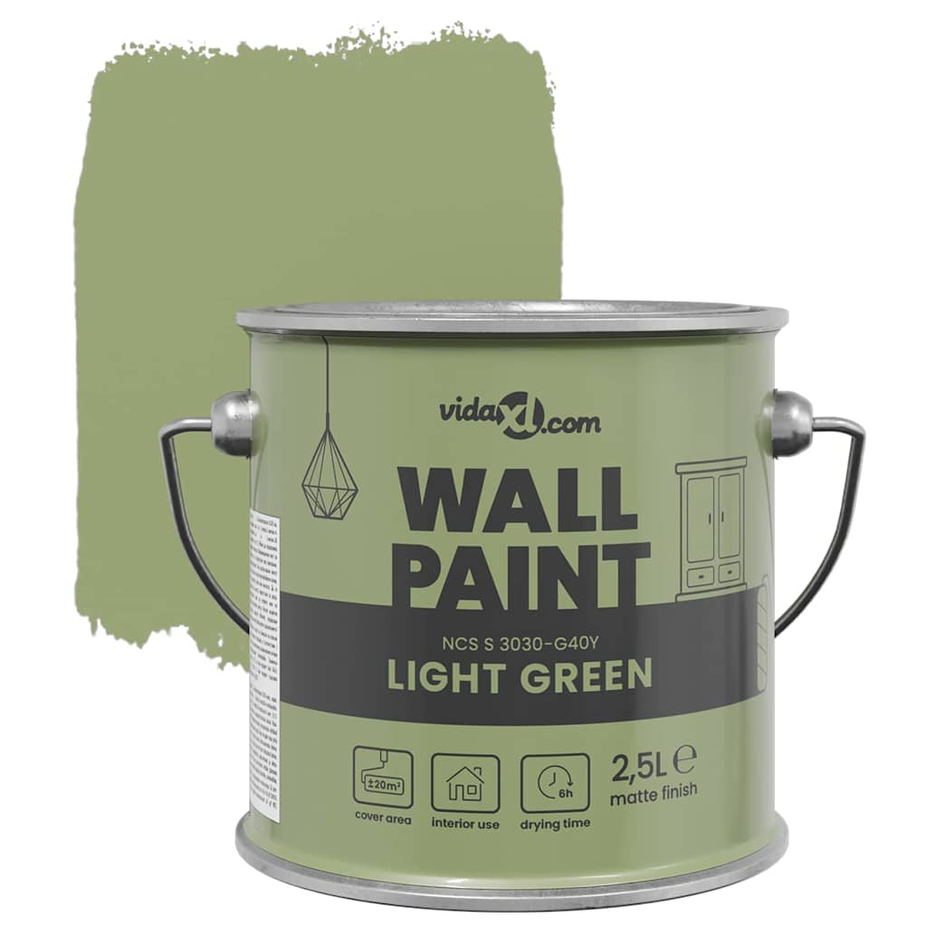 Pittura murale Verde 2,5 L Stampa da parete