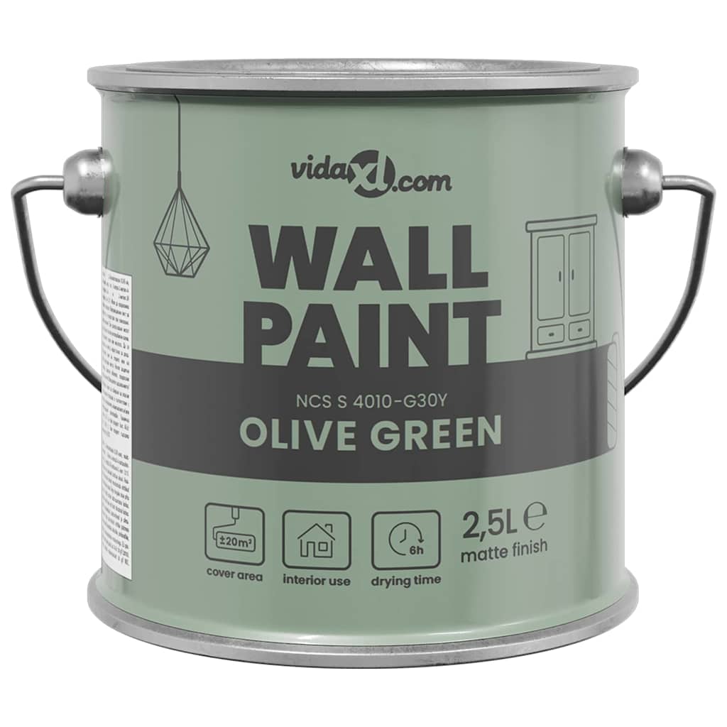 Pittura murale Verde 2,5 L Stampa da parete