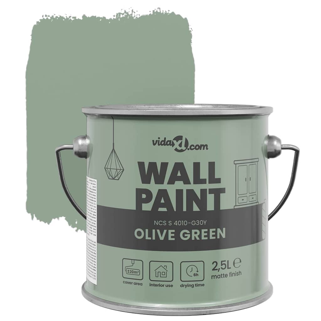 Pittura murale Verde 2,5 L Stampa da parete